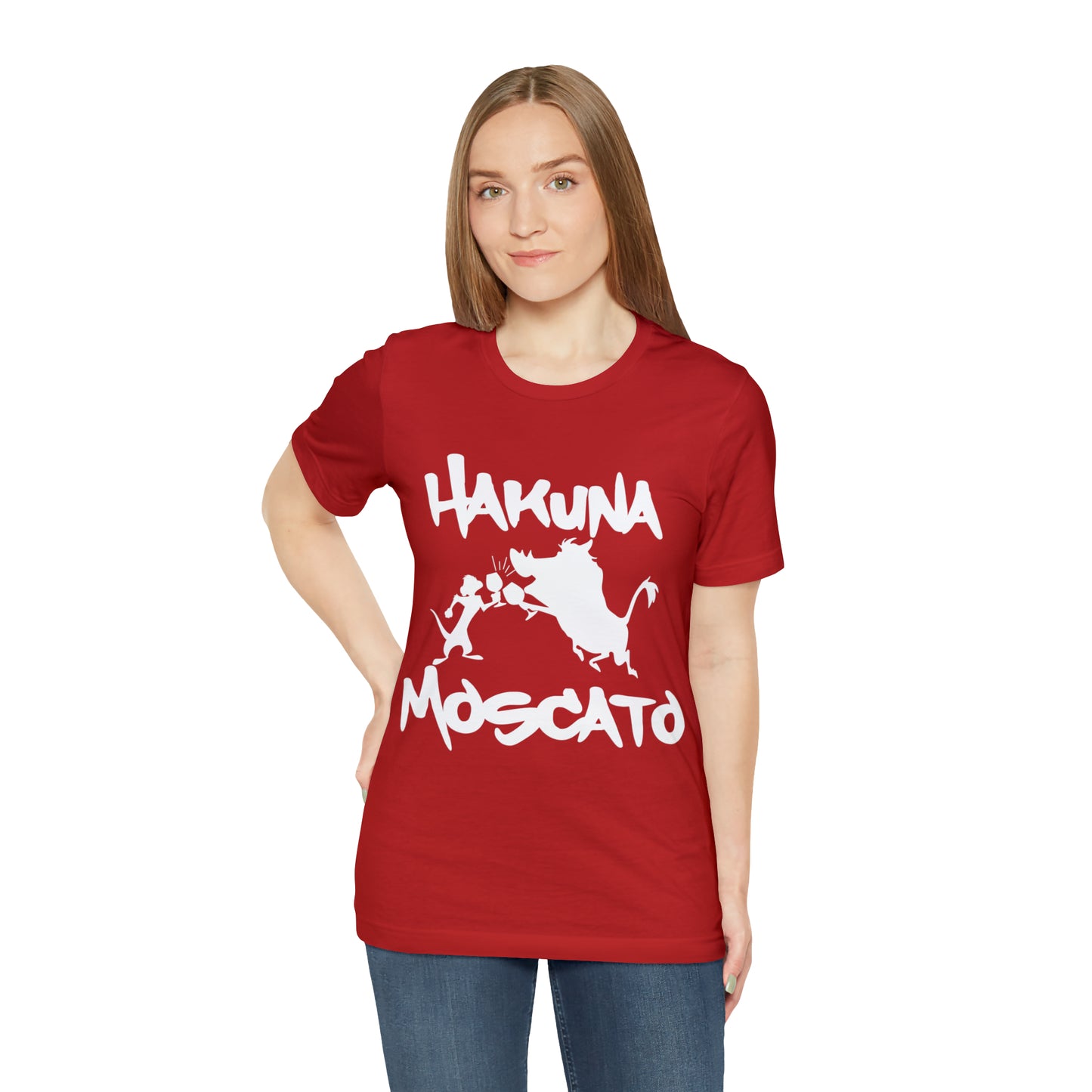 Hakuna Moscato (White Logo) Unisex Jersey Short Sleeve Tee