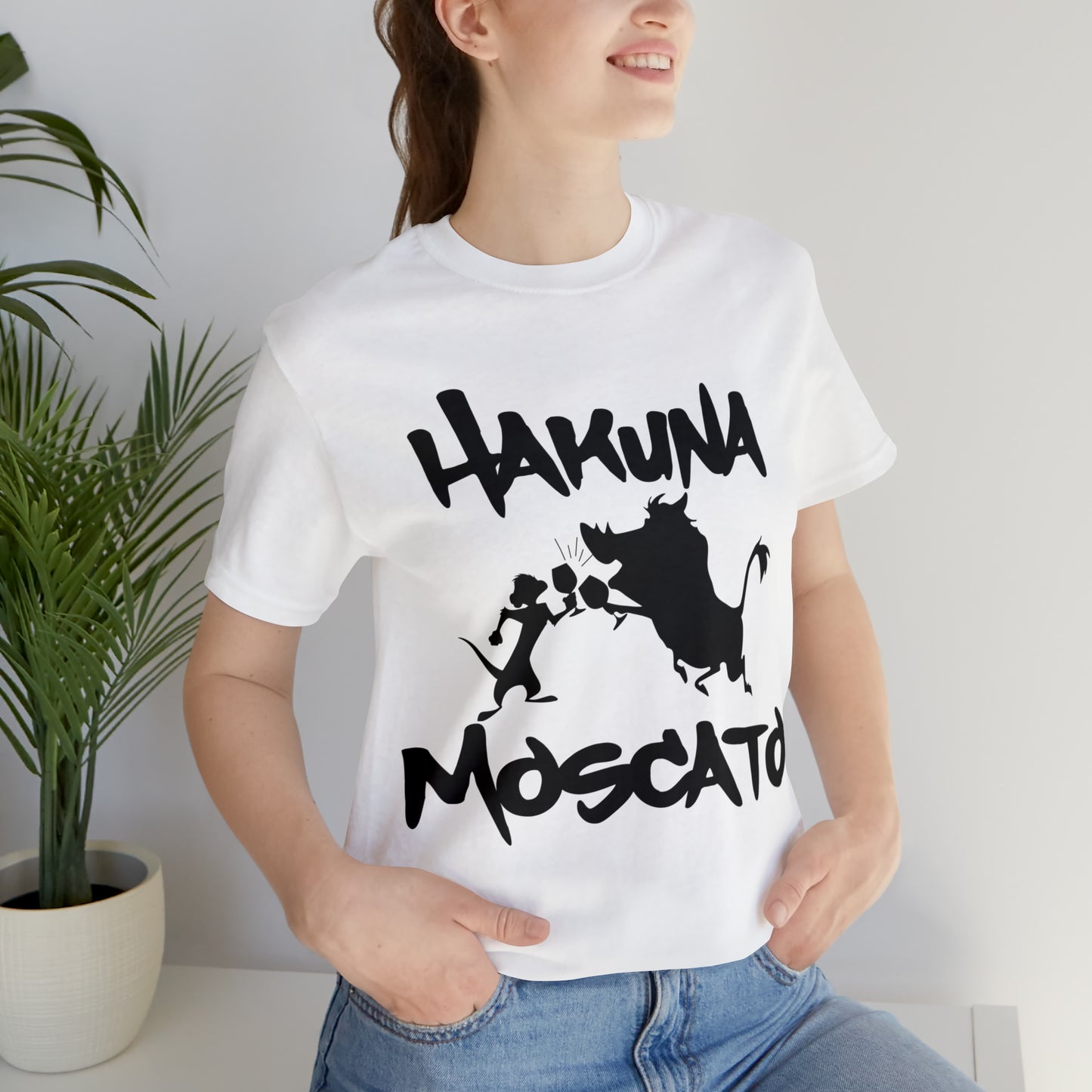 Hakuna Moscato (Black Logo) Unisex Jersey Short Sleeve Tee