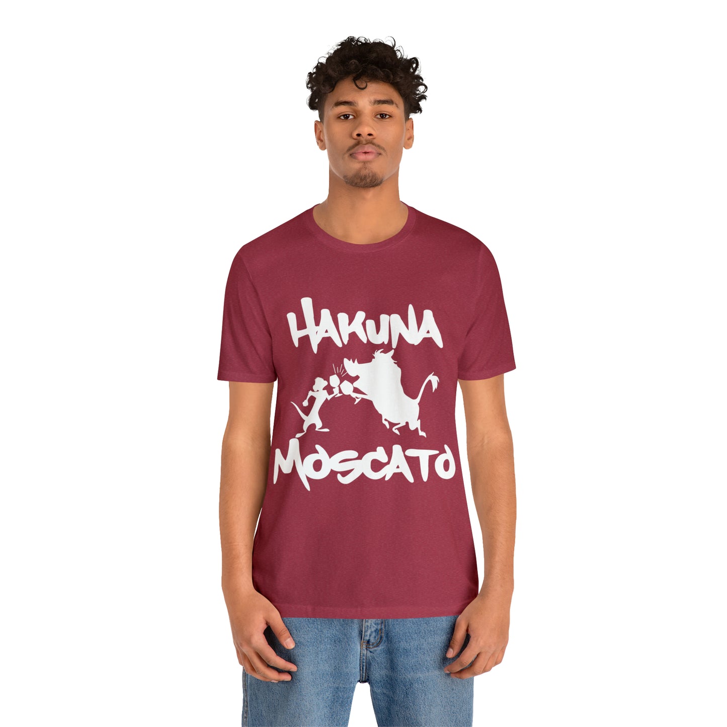 Hakuna Moscato (White Logo) Unisex Jersey Short Sleeve Tee