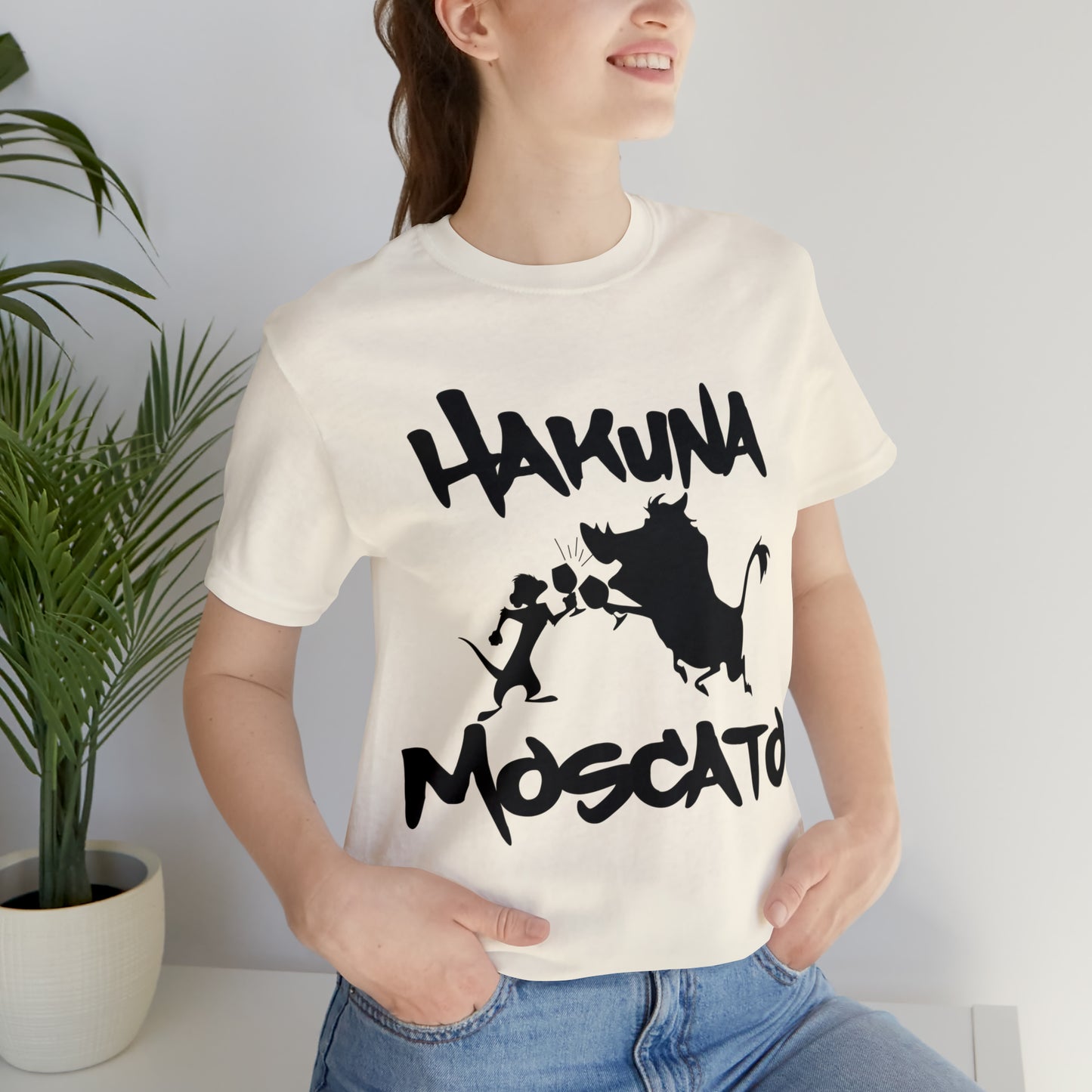 Hakuna Moscato (Black Logo) Unisex Jersey Short Sleeve Tee