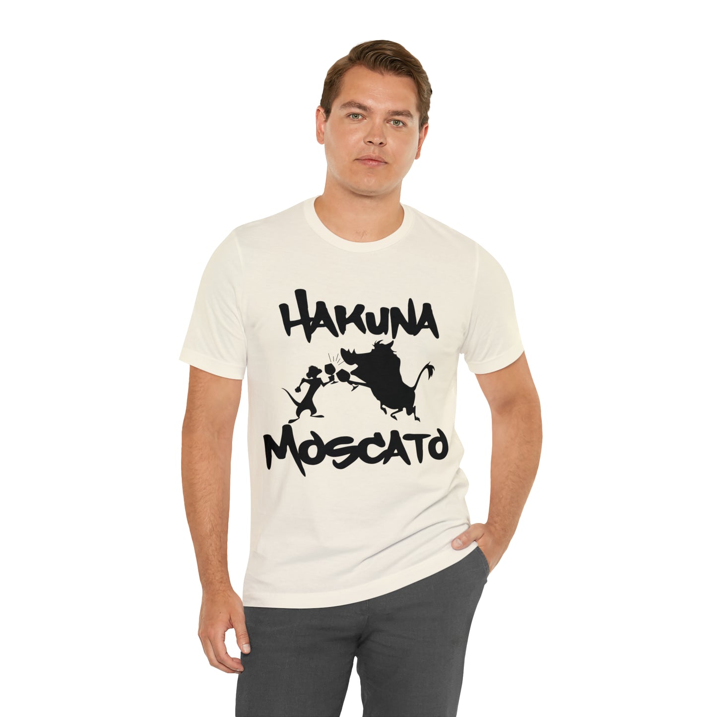 Hakuna Moscato (Black Logo) Unisex Jersey Short Sleeve Tee