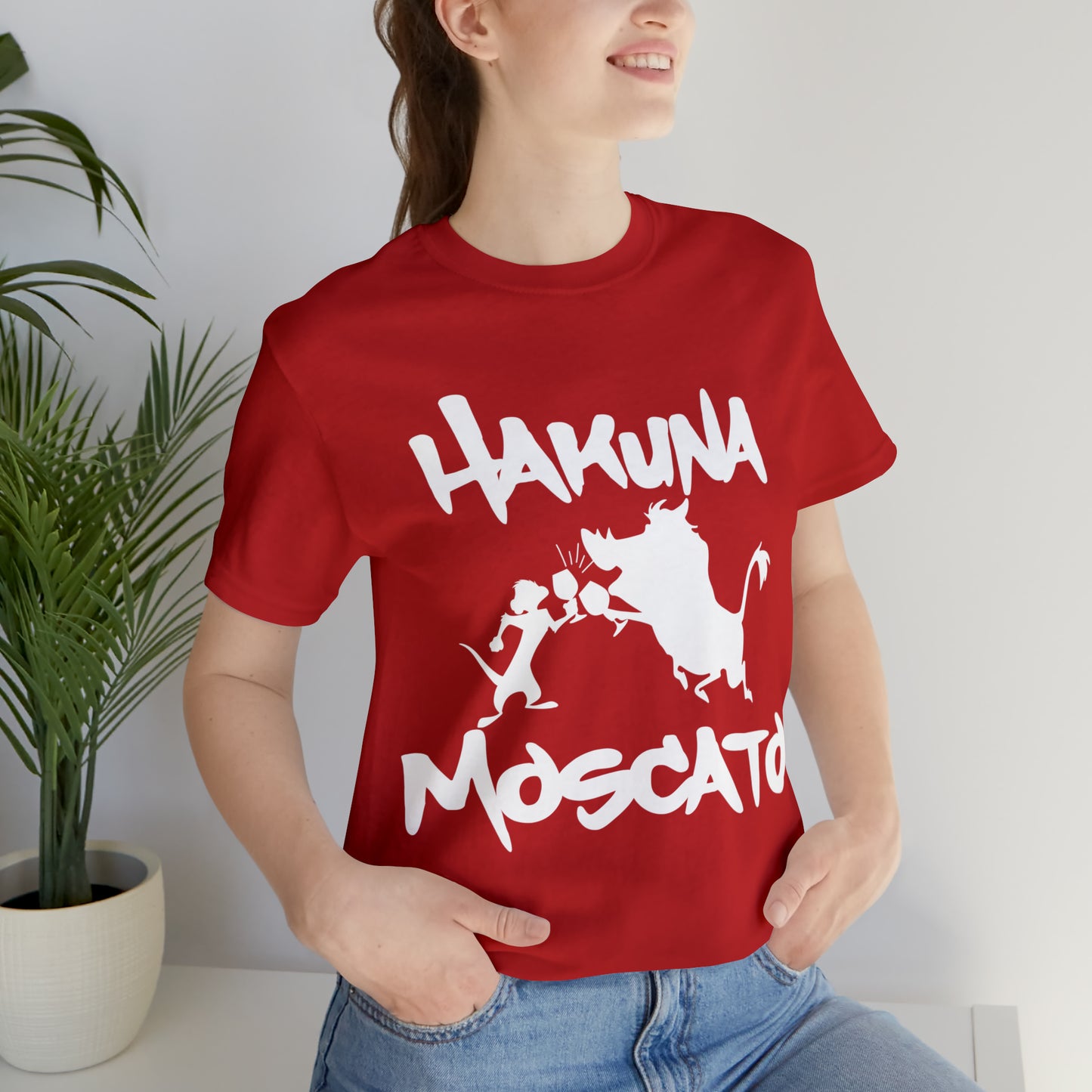 Hakuna Moscato (White Logo) Unisex Jersey Short Sleeve Tee