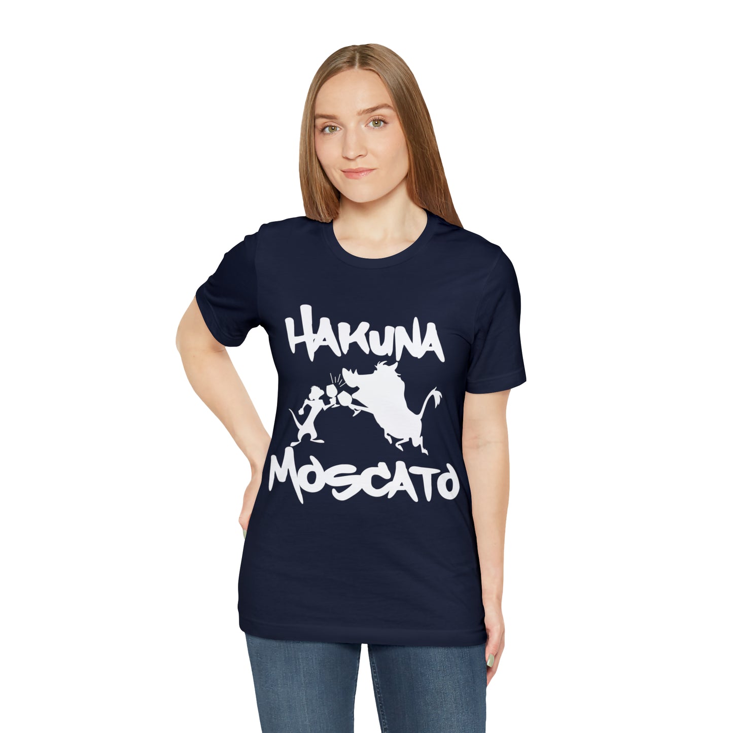 Hakuna Moscato (White Logo) Unisex Jersey Short Sleeve Tee