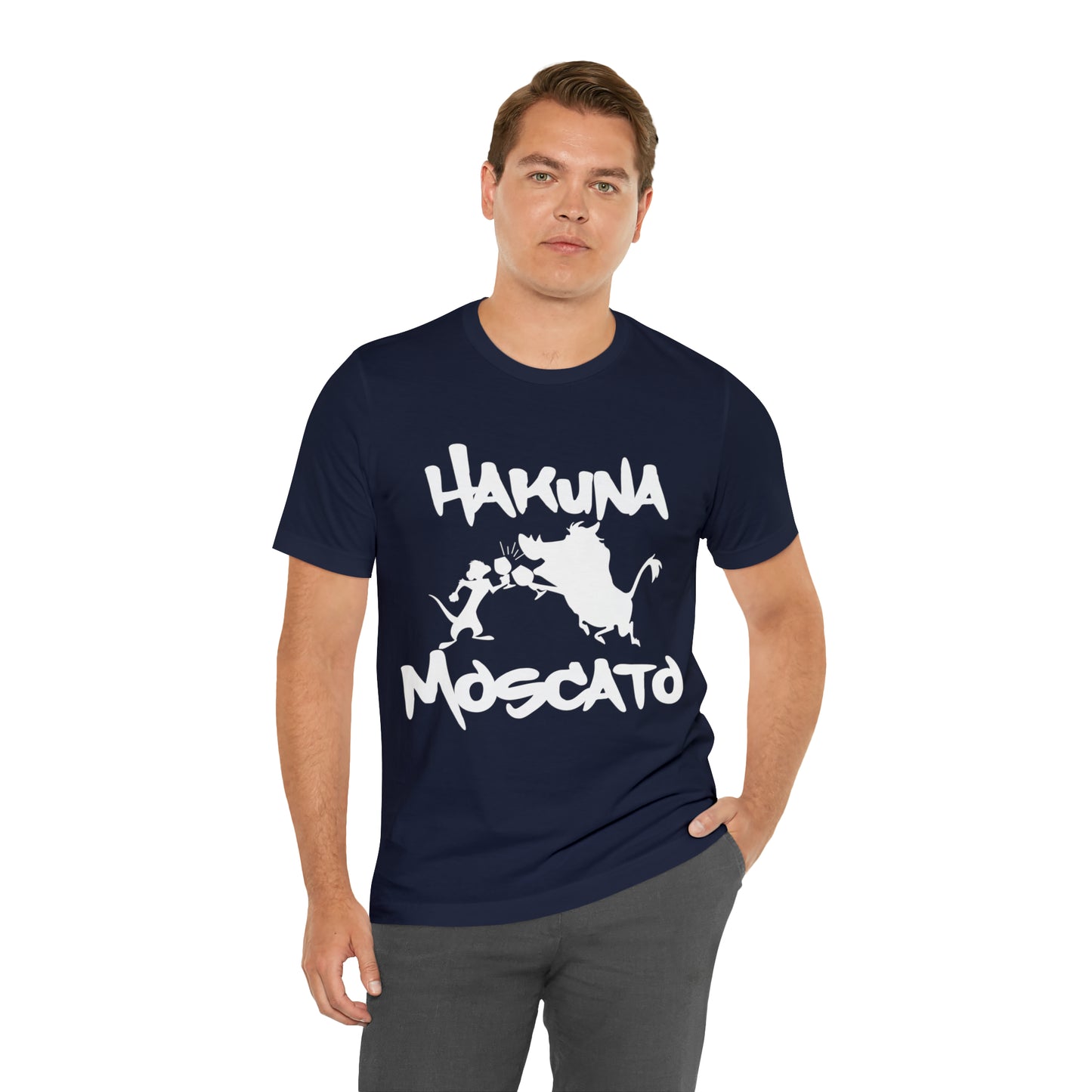 Hakuna Moscato (White Logo) Unisex Jersey Short Sleeve Tee