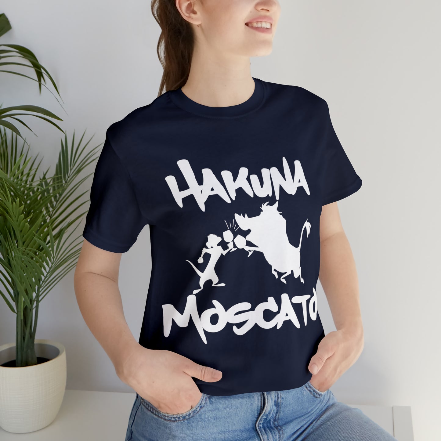 Hakuna Moscato (White Logo) Unisex Jersey Short Sleeve Tee