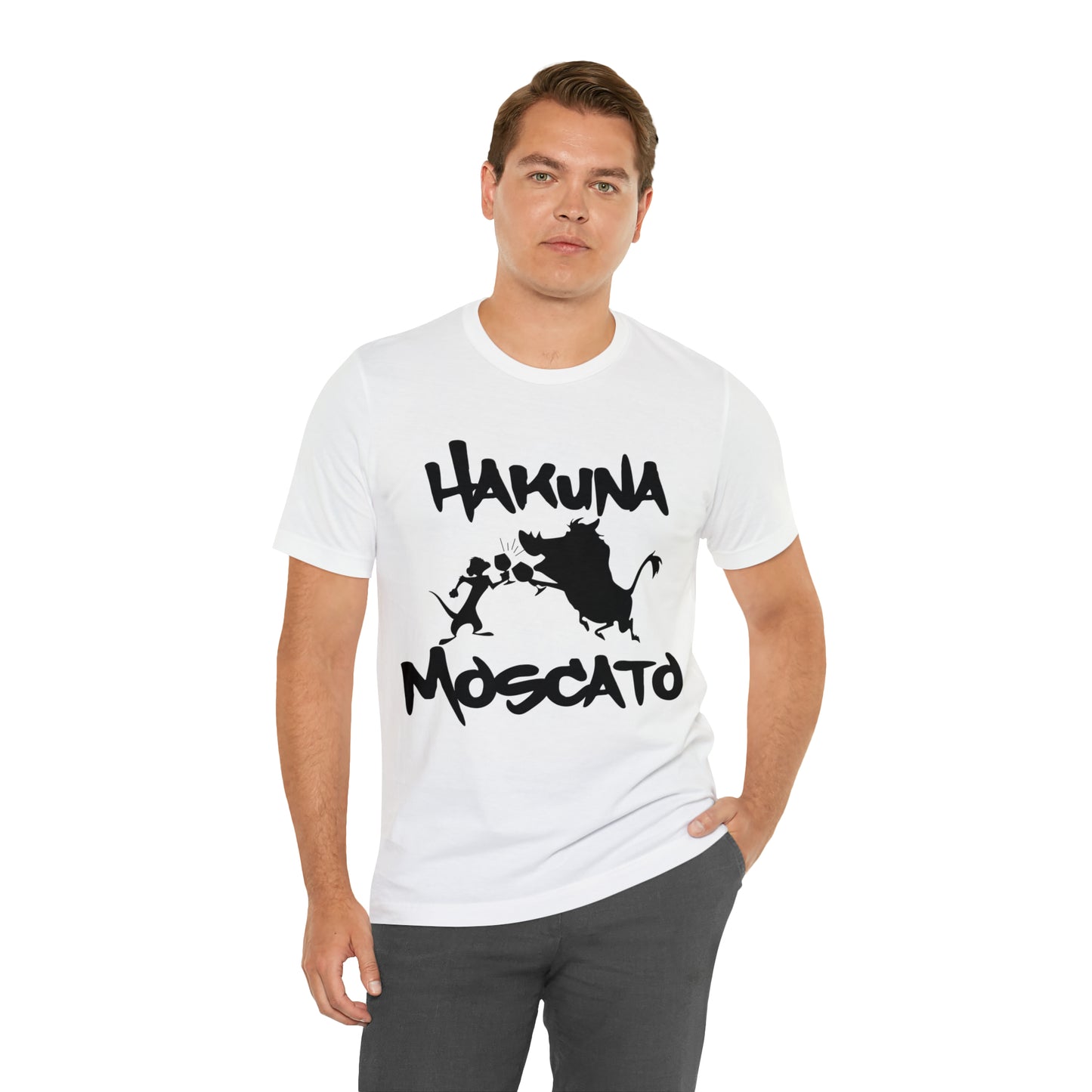 Hakuna Moscato (Black Logo) Unisex Jersey Short Sleeve Tee