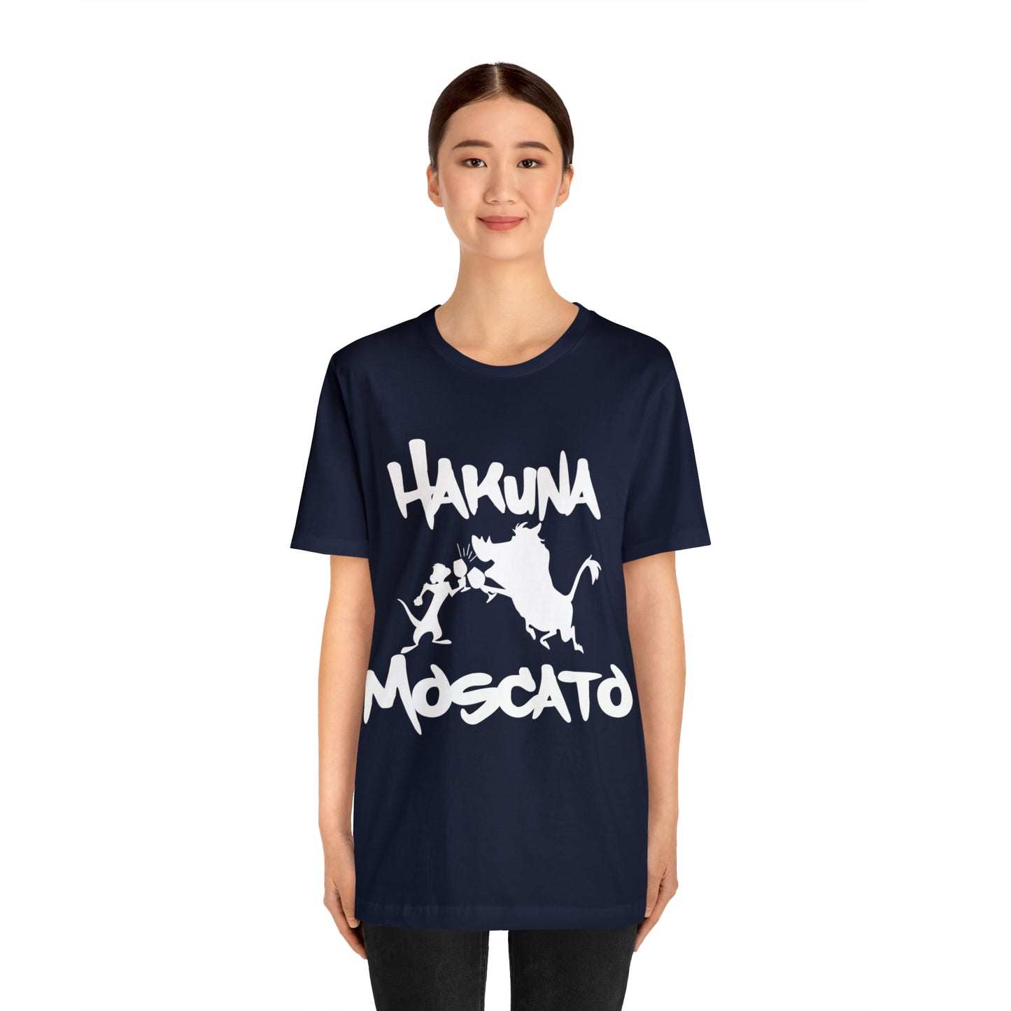 Hakuna Moscato (White Logo) Unisex Jersey Short Sleeve Tee