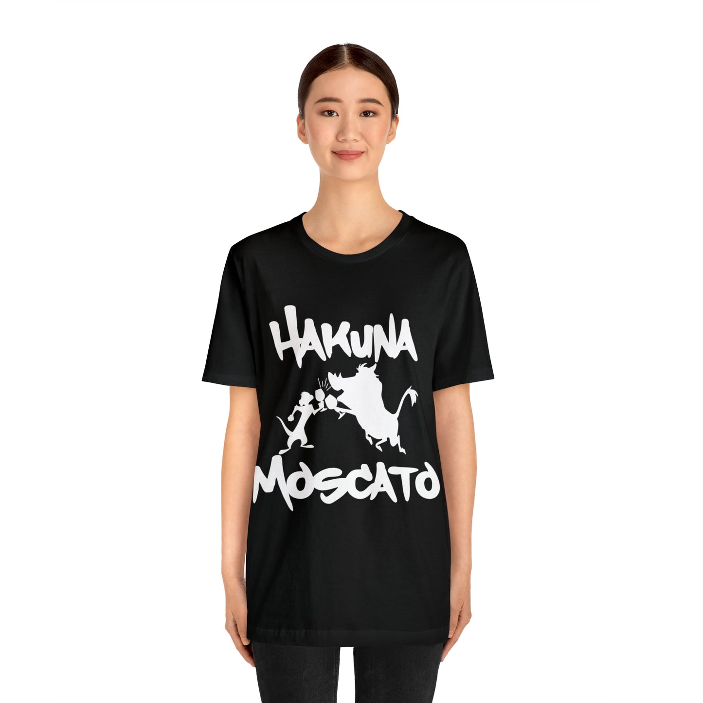 Hakuna Moscato (White Logo) Unisex Jersey Short Sleeve Tee