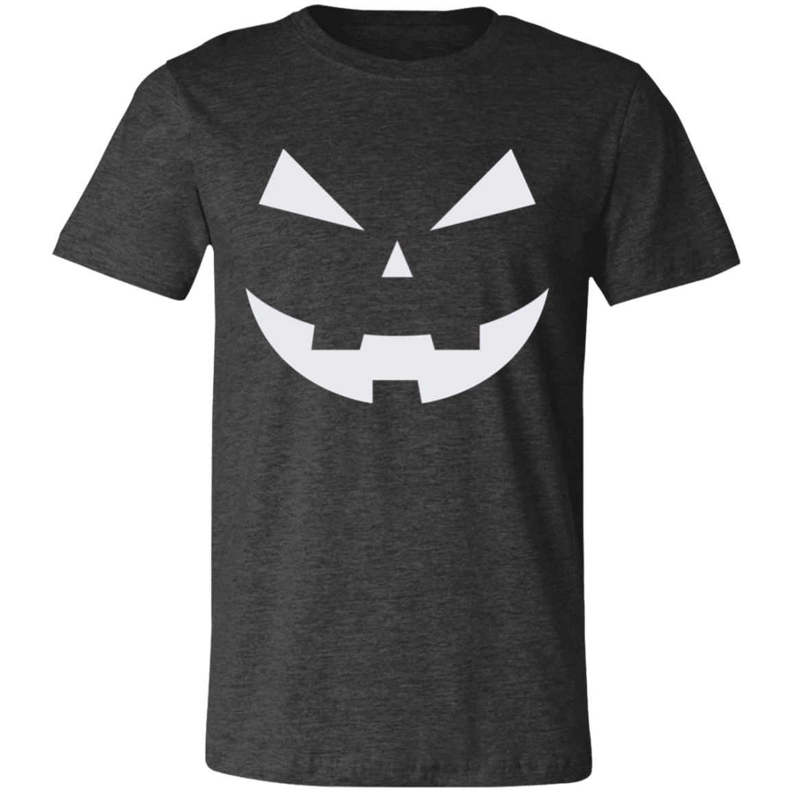 Jack-o-lantern face (white) Unisex Jersey Short-Sleeve T-Shirt