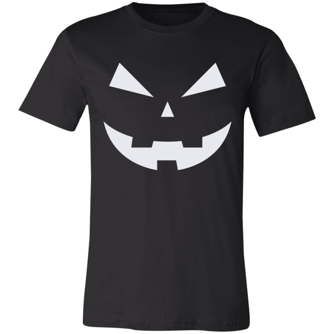 Jack-o-lantern face (white) Unisex Jersey Short-Sleeve T-Shirt