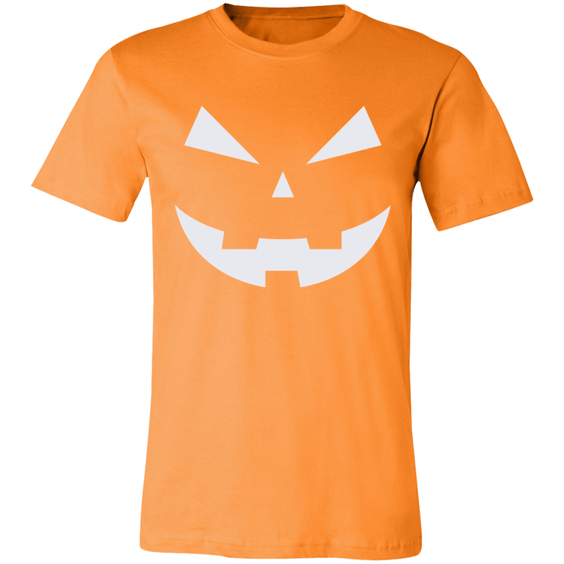 Jack-o-lantern face (white) Unisex Jersey Short-Sleeve T-Shirt