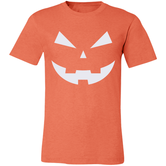 Jack-o-lantern face (white) Unisex Jersey Short-Sleeve T-Shirt