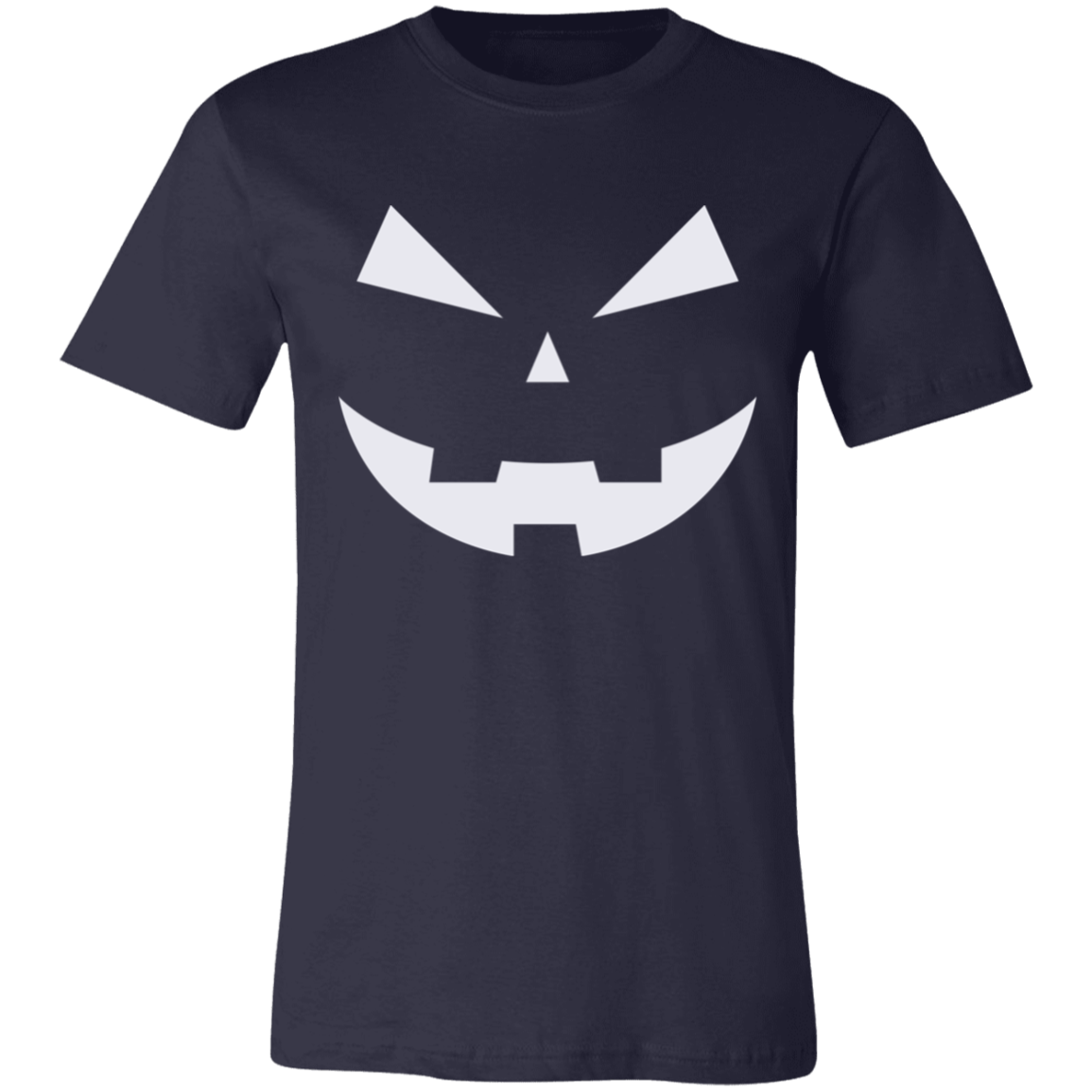 Jack-o-lantern face (white) Unisex Jersey Short-Sleeve T-Shirt