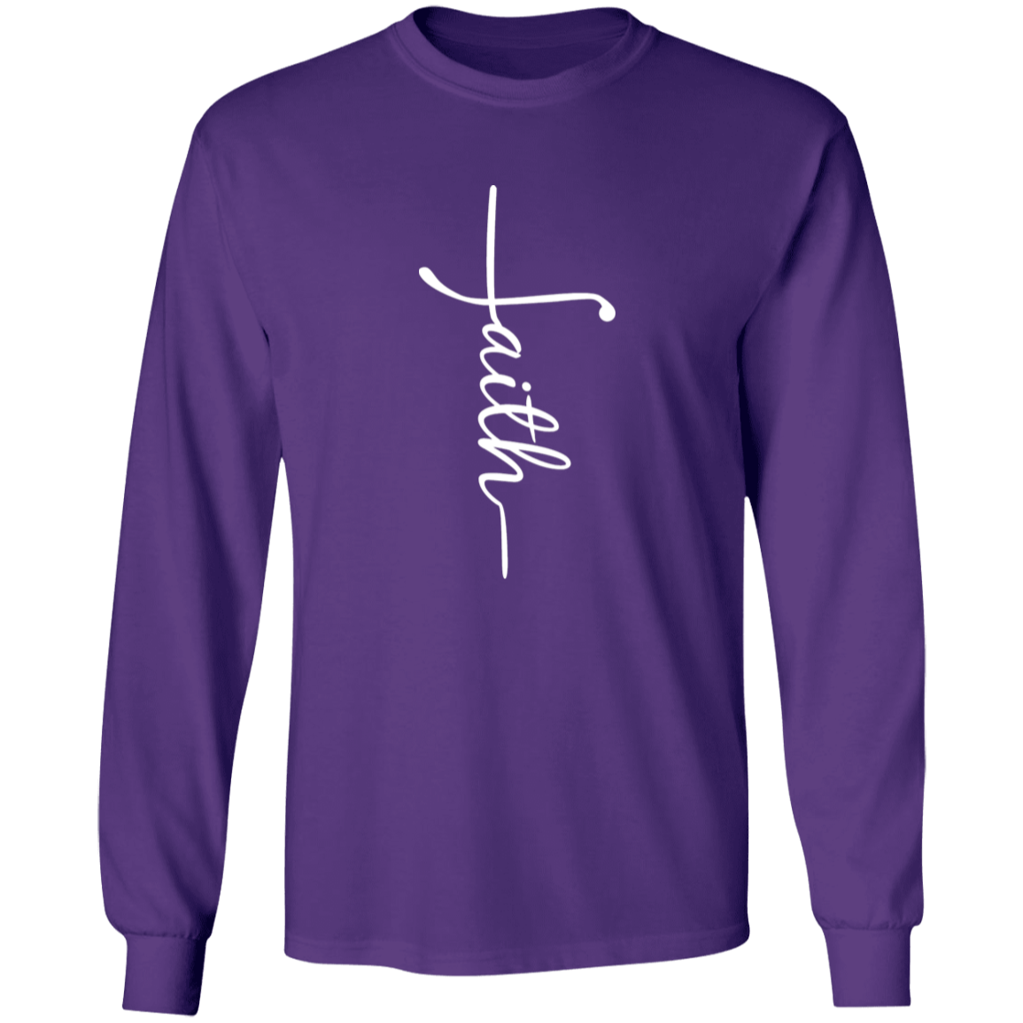 Faith (white graphic) Long Sleeve Ultra Cotton T-Shirt