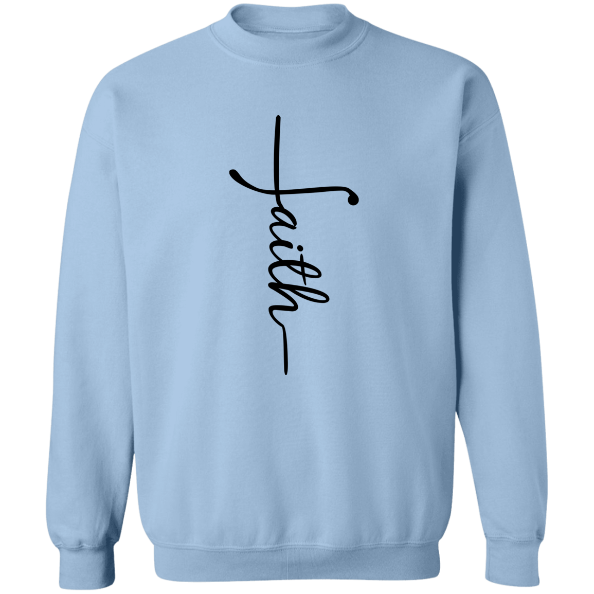 Faith (Black Graphic) Crewneck Pullover Sweatshirt