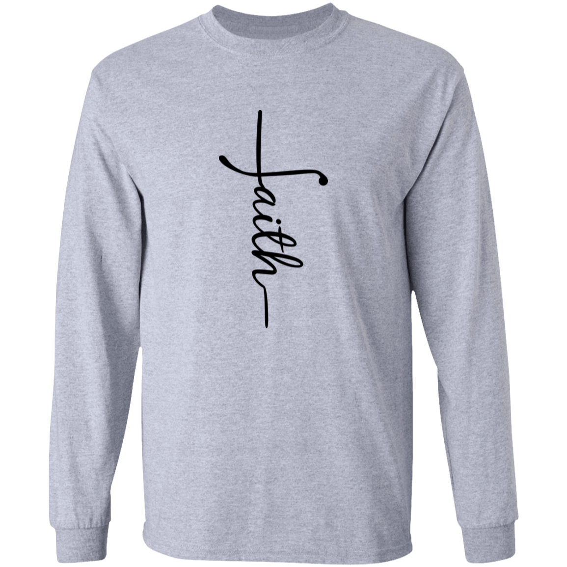 Faith (black graphic) Long Sleeve Ultra Cotton T-Shirt