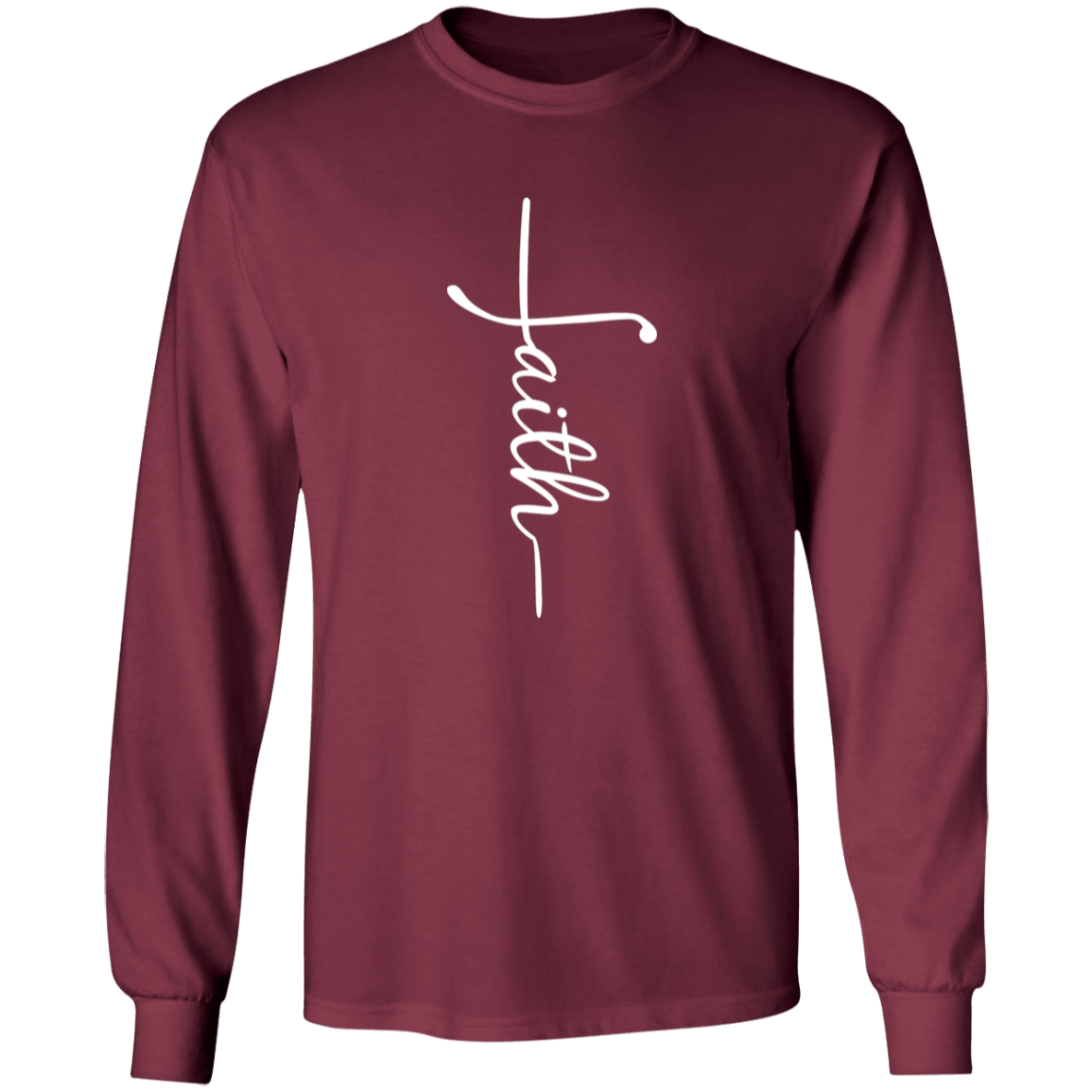 Faith (white graphic) Long Sleeve Ultra Cotton T-Shirt