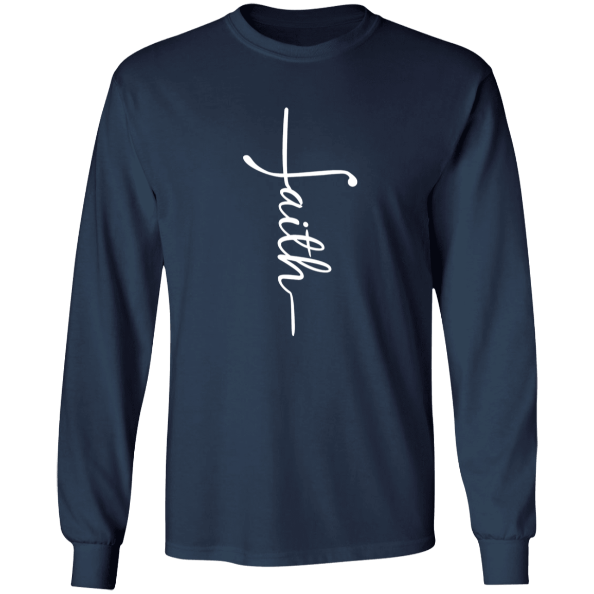 Faith (white graphic) Long Sleeve Ultra Cotton T-Shirt