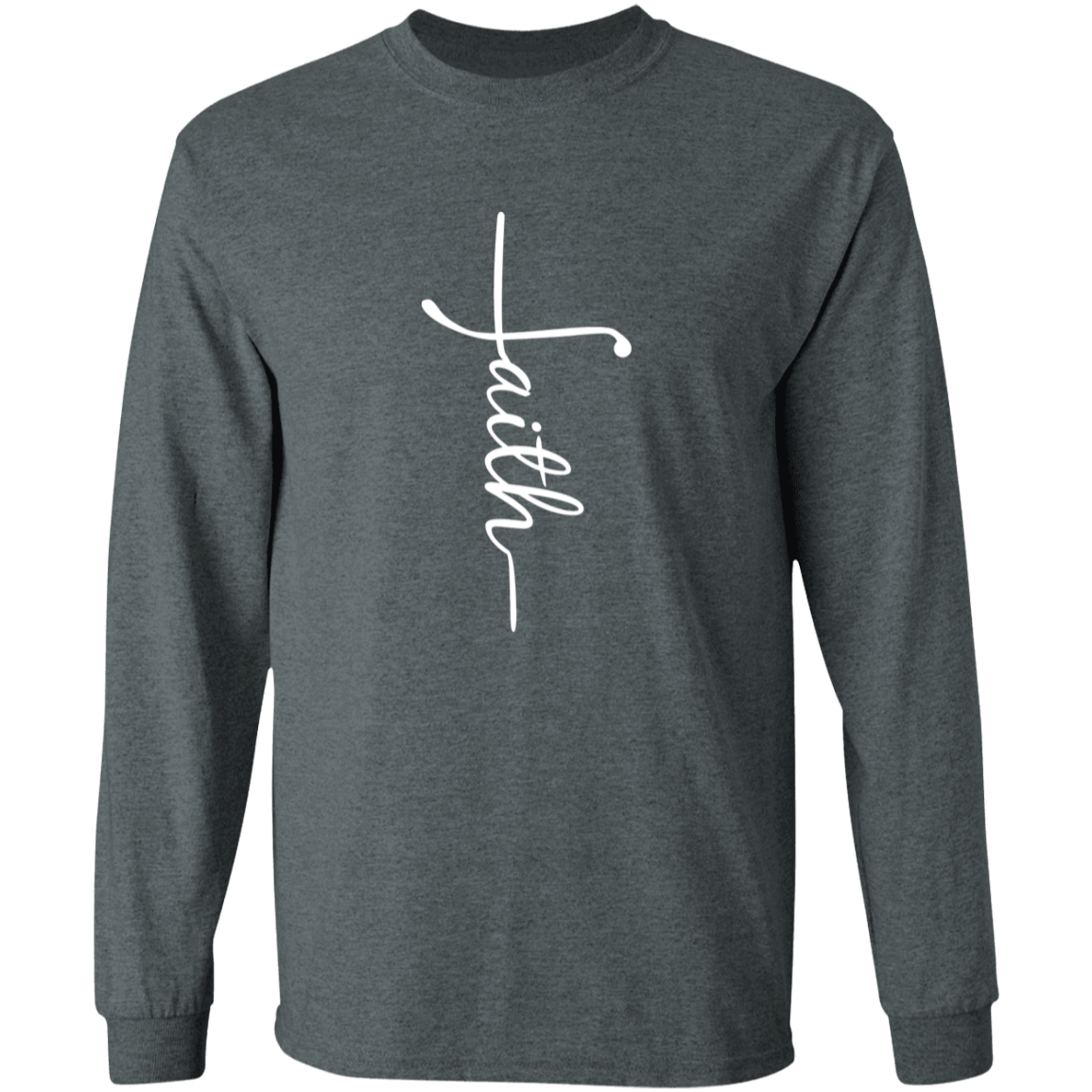 Faith (white graphic) Long Sleeve Ultra Cotton T-Shirt