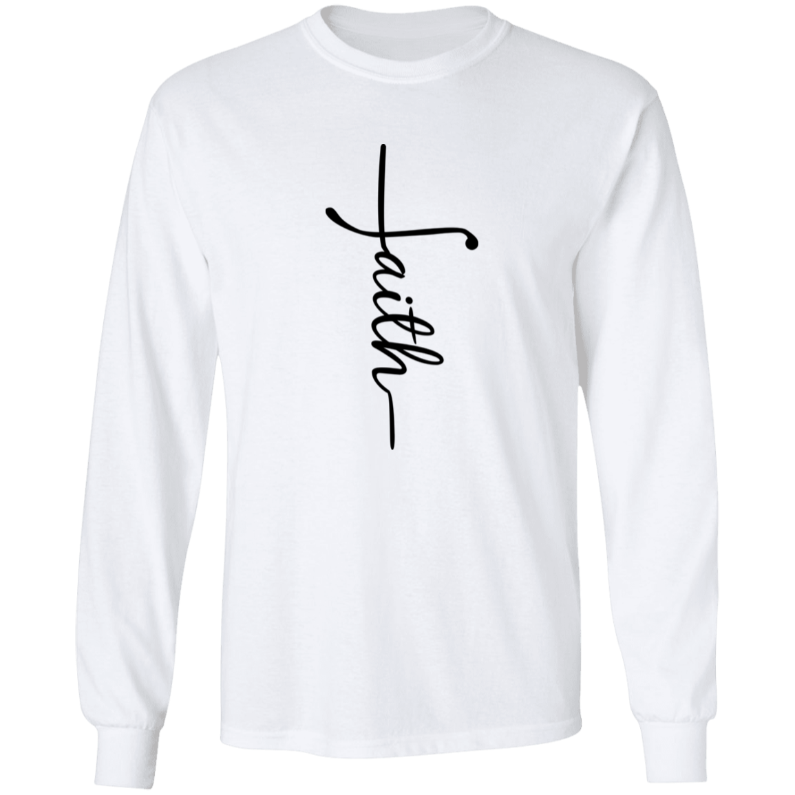 Faith (black graphic) Long Sleeve Ultra Cotton T-Shirt