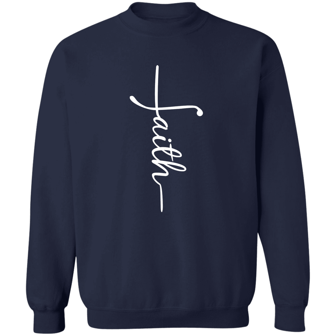 Faith (white graphic) Crewneck Pullover Sweatshirt