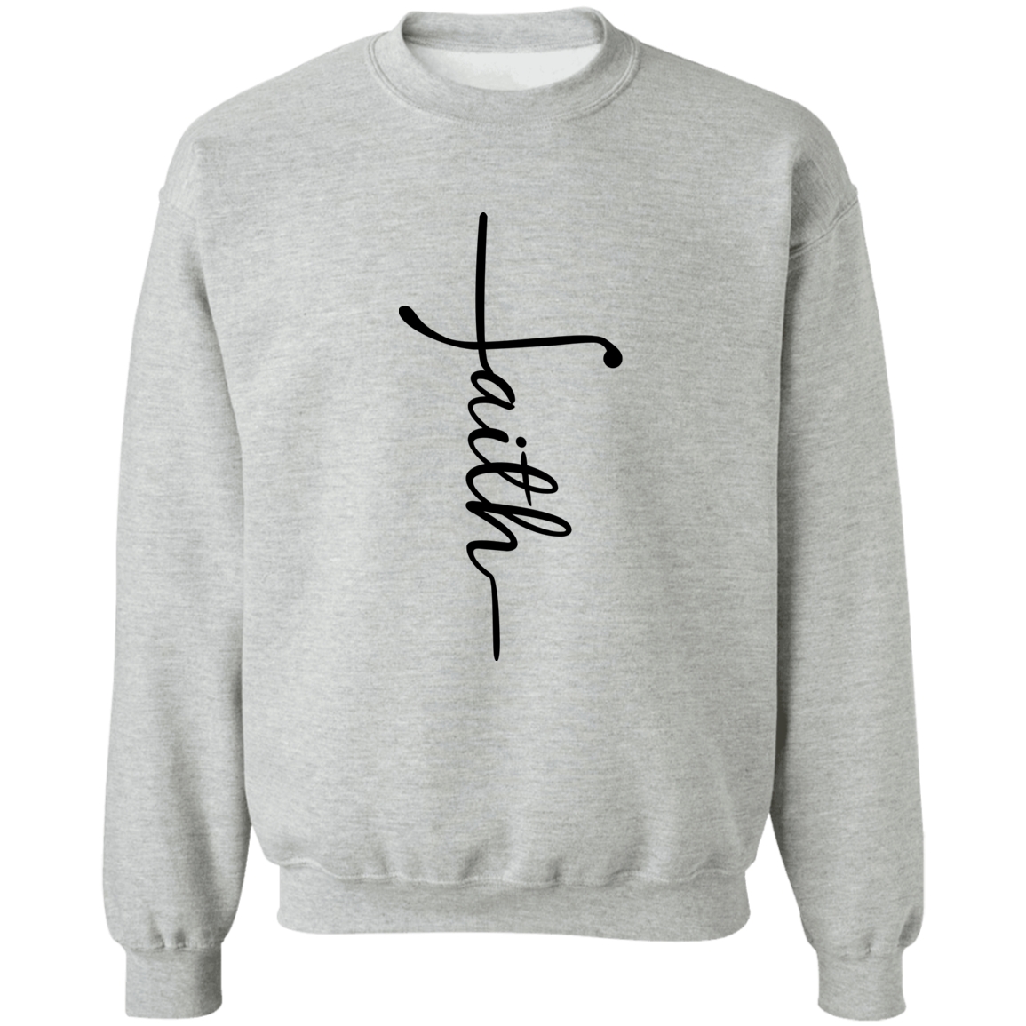 Faith (Black Graphic) Crewneck Pullover Sweatshirt