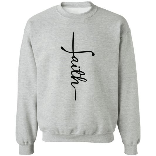 Faith (Black Graphic) Crewneck Pullover Sweatshirt