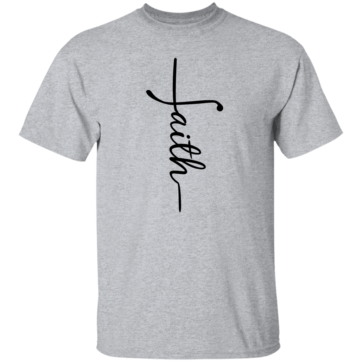 Faith (black graphic) 5.3 oz. T-Shirt