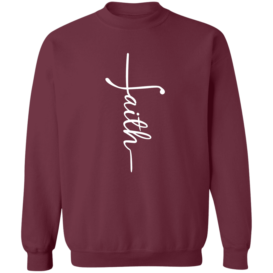 Faith (white graphic) Crewneck Pullover Sweatshirt