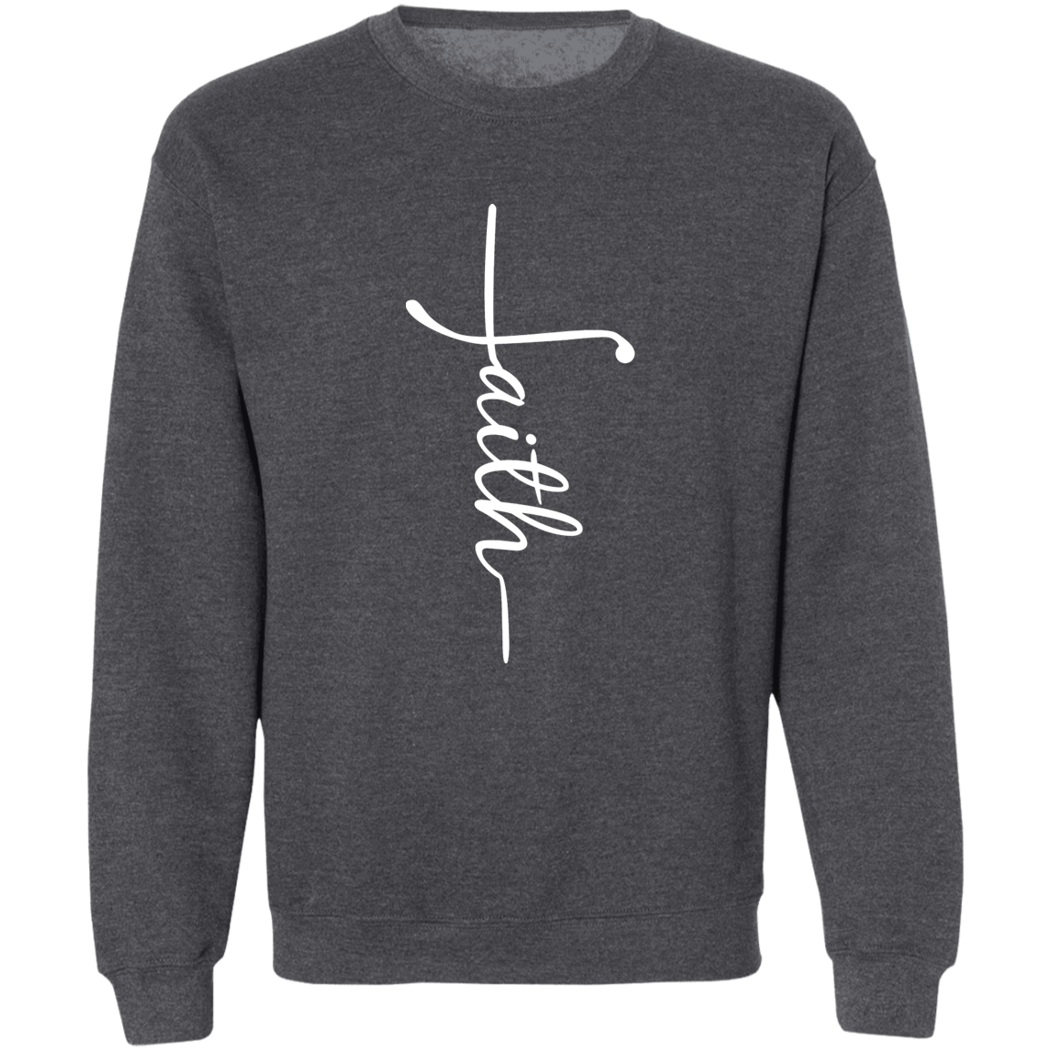 Faith (white graphic) Crewneck Pullover Sweatshirt