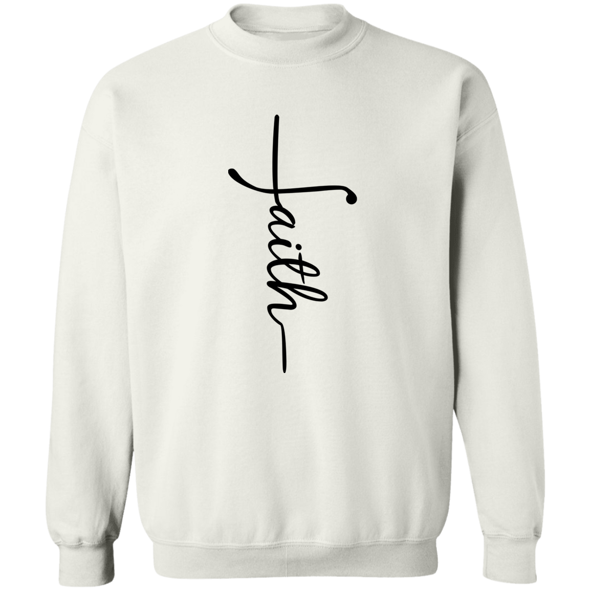 Faith (Black Graphic) Crewneck Pullover Sweatshirt