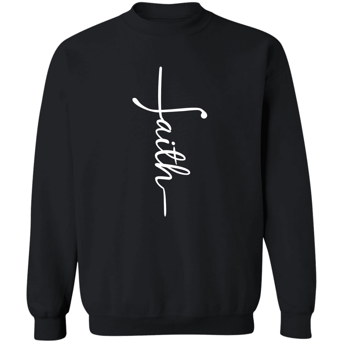 Faith (white graphic) Crewneck Pullover Sweatshirt