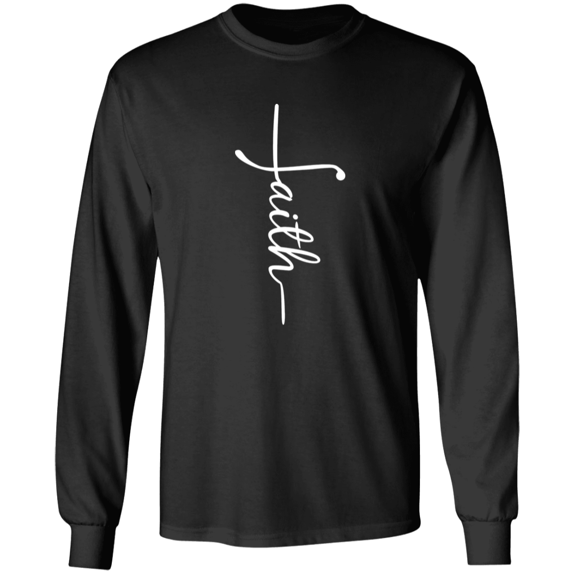 Faith (white graphic) Long Sleeve Ultra Cotton T-Shirt