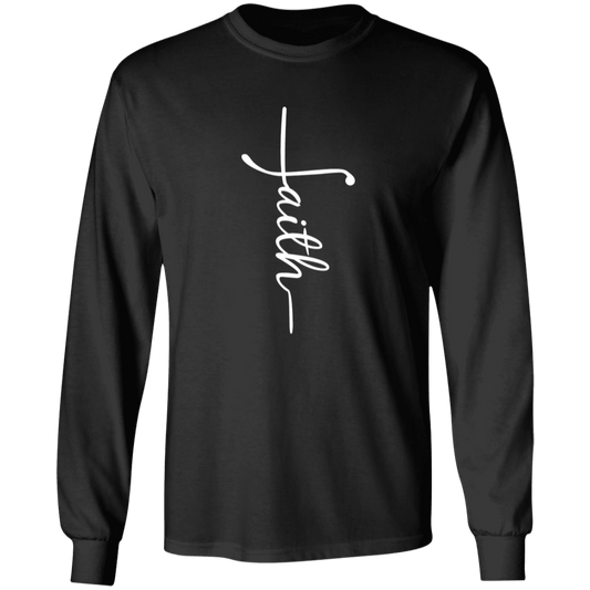 Faith (white graphic) Long Sleeve Ultra Cotton T-Shirt