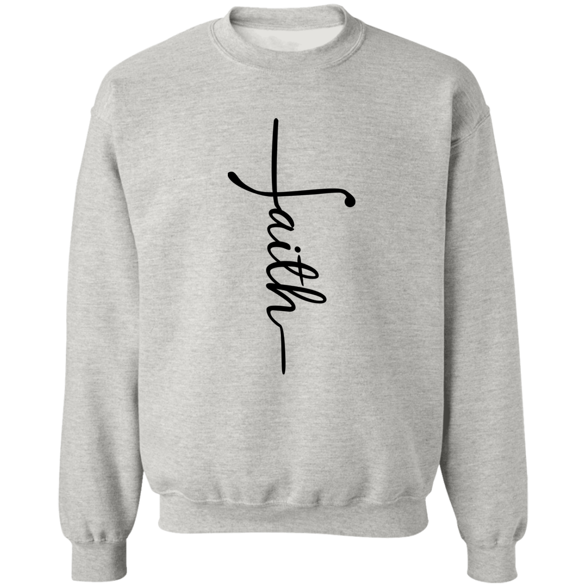 Faith (Black Graphic) Crewneck Pullover Sweatshirt