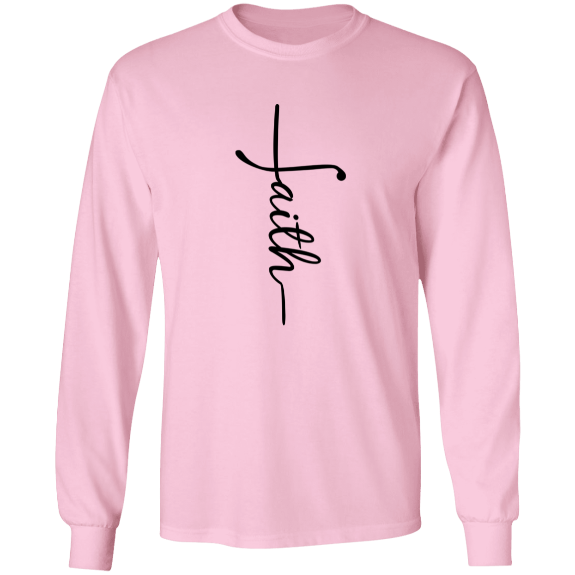 Faith (black graphic) Long Sleeve Ultra Cotton T-Shirt