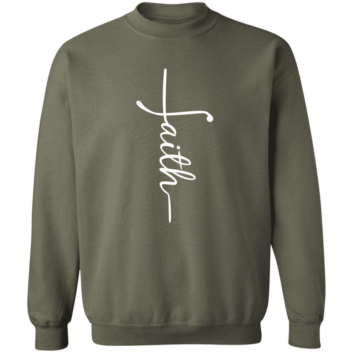 Faith (white graphic) Crewneck Pullover Sweatshirt