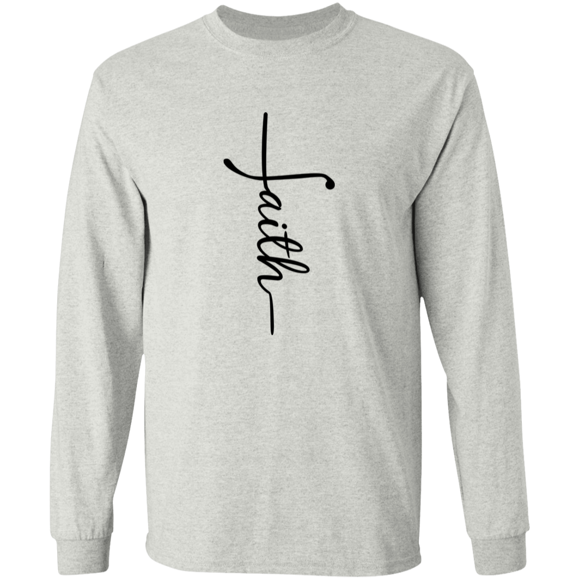 Faith (black graphic) Long Sleeve Ultra Cotton T-Shirt