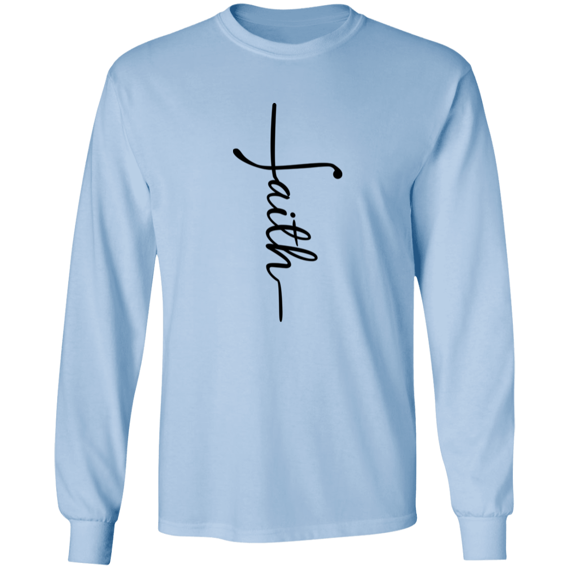 Faith (black graphic) Long Sleeve Ultra Cotton T-Shirt