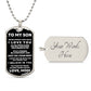 To My Son | You Make Me Proud | Dog Tag Ball Chain