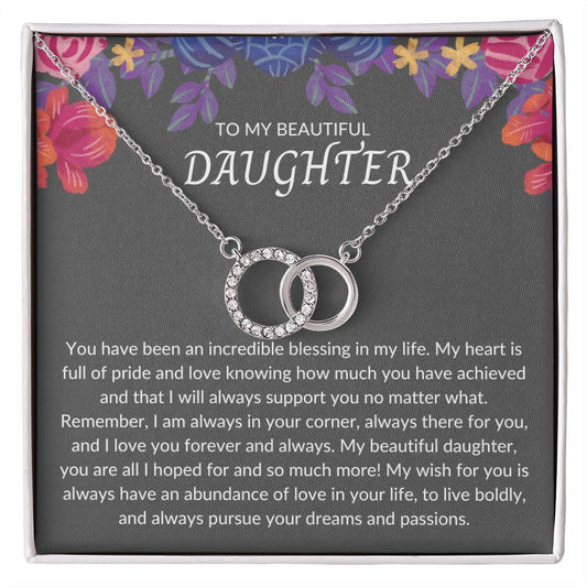 To My Beautiful Daughter | Incredible Blessing | Daughter Gift | Perfect Pair Necklace