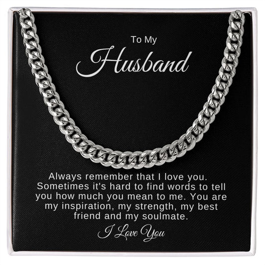 To My Husband | Soulmate | Cuban Chain