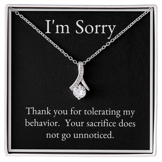 I'm Sorry | Apology Gift for Wife, Girlfriend, Friend | Forgiveness | Alluring Beauty Necklace