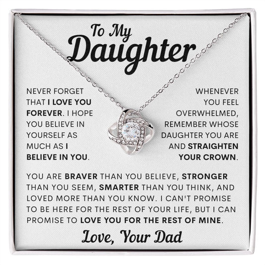 To My Daughter | Straighten Your Crown | From Your Dad | Love Know Necklace