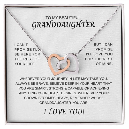 To My Beautiful Granddaughter | Journey | Interlocking Hearts Necklace