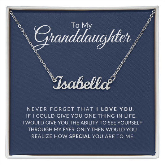 To My Granddaughter | How Special You Are | Name Necklace