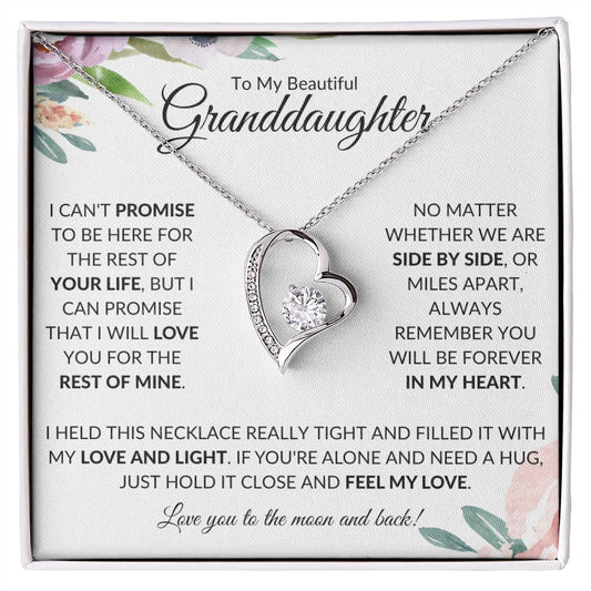 To My Beautiful Granddaughter | Feel My Love | Forever Love Necklace