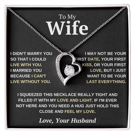 To My Wife | Gift for Her | Romantic Gift for Valentine's Day, Birthday, Anniversary | Forever Love Necklace