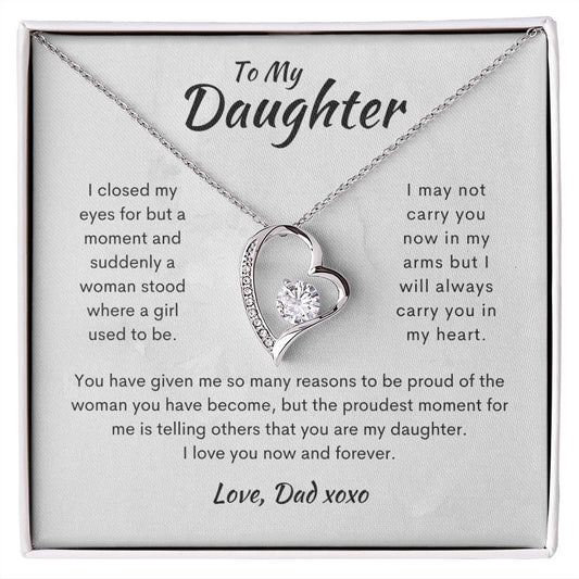 To My Daughter | Gift from Dad | Forever Love Necklace