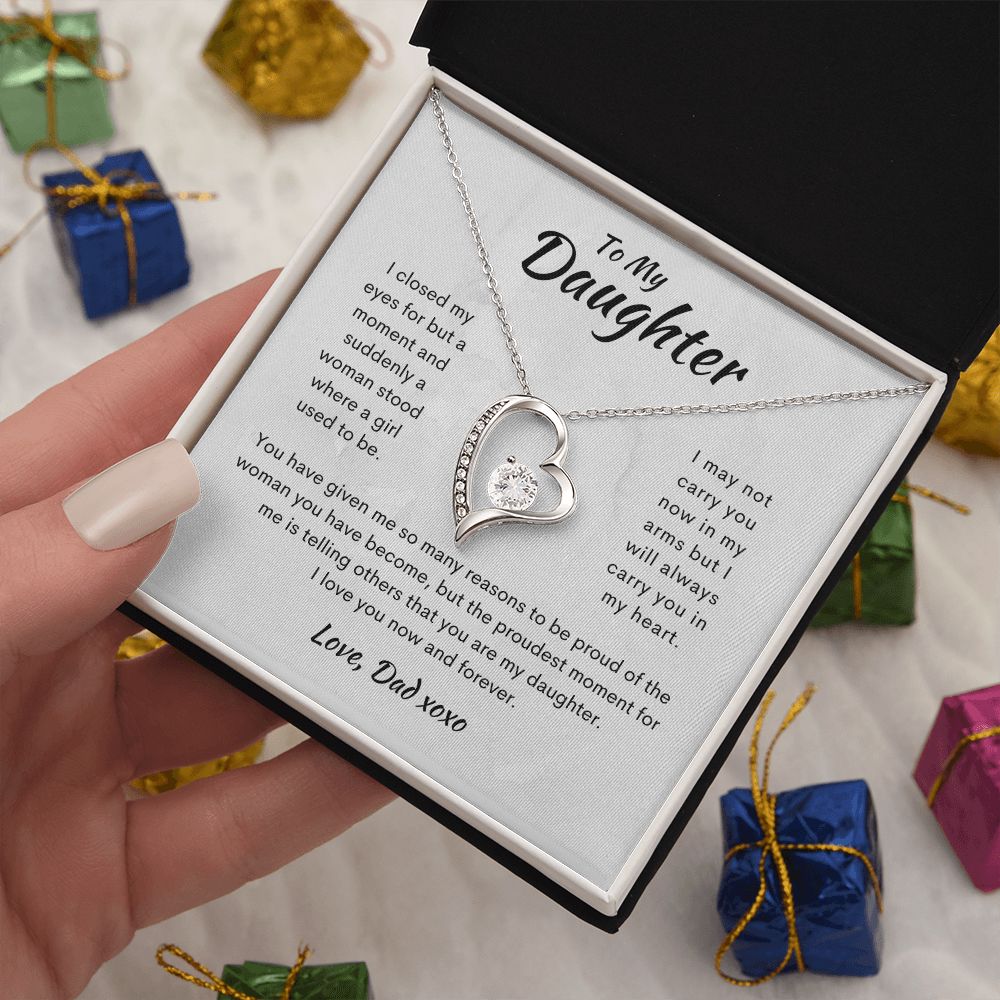 To My Daughter | Gift from Dad | Forever Love Necklace